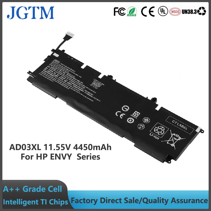 Batería para ordenador portátil AD03XL batería de litio baterías li-lon 11,55 V 4450 mAh para HP ENVY 13-ad004ng HSTNN-DB8D 921439 -855 921409 -271