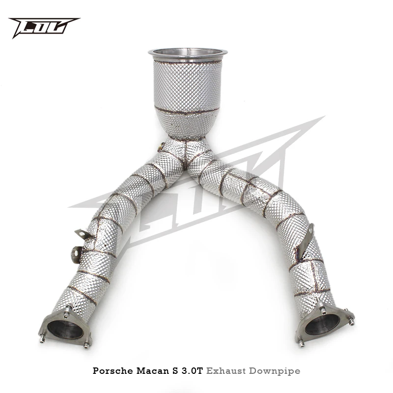 Exhaust Downpipe for Porsche Macan S/Turbo 3.0T/2.9T 2018-2023 Stainless Steel High Flow Catted Downpipe With Catalyst