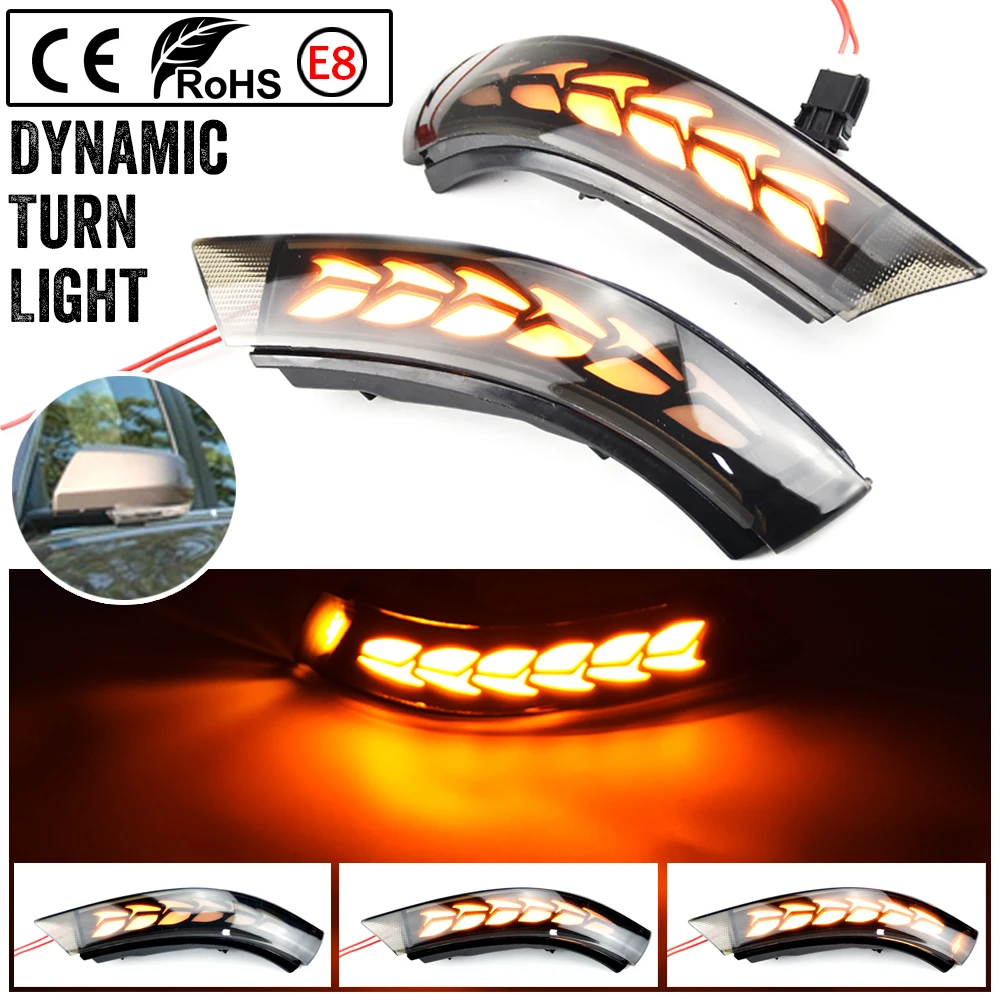 

2pcs Dynamic Turn Signal LED Light Side Mirror Indicator For Cadillac CT4 CT4-V 20-2022 For Cadillac ATS ATS-V 2013-2019