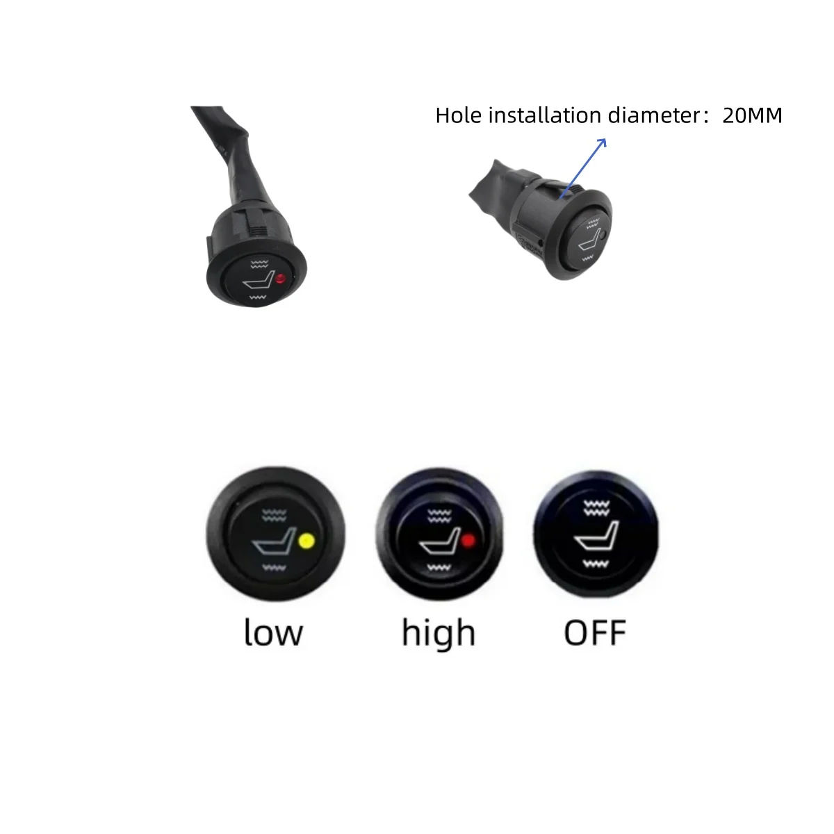 12V Universal waterproof carbon fiber seat heater for all type motorcycle ATV UTV E-BIKE, seat cover  heating seat