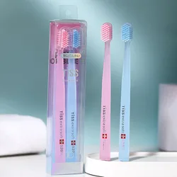 Adult Toothbrush Pink Blue Suit Ultra-fine Brush Couple Travel Household Convenient Carry Clean Oral Cavity Teeth Daily Tools