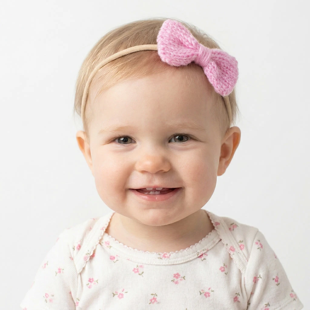 1Pc Knitted Bow Baby Headband Soft Skinny Elastic Hairbands for Girls Newborn Infant Toddler Winter Warm Hair Accessories