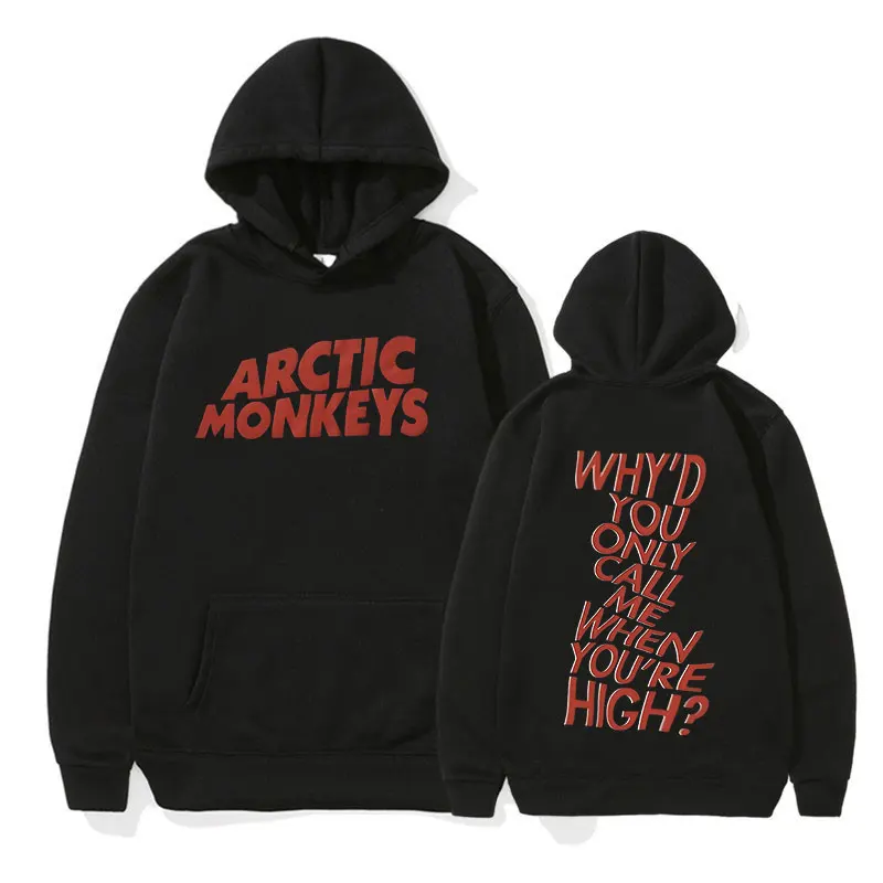 

Arctic Monkey Letter Graphic Hoodie Men's Women Fashion Pullover Sweatshirts Loose Fleece Hip Hop Oversized Hoodies Streetwear