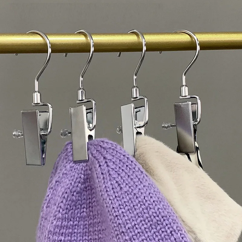 

2/4pcs Hat Clips Hook Clips Multifunction Laundry Drying Racks Hats Bars Hanging Clips Pants Storage Hanger Closet Organizer