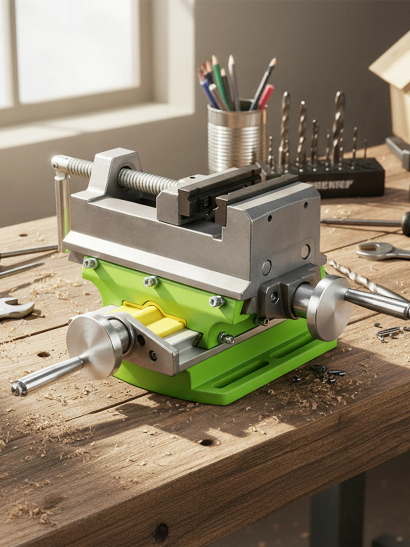 Ragum Bor dengan Rel Silang, R - Cross Slide Vise Table Bench Drill Press ulasan dan harga