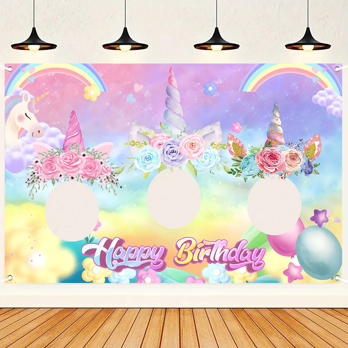 Unicorn Birthday Photo Background Unicorn Happy Birthday Party Decor Kids Wedding Birthday Party Supplies Backdrop Baby Shower