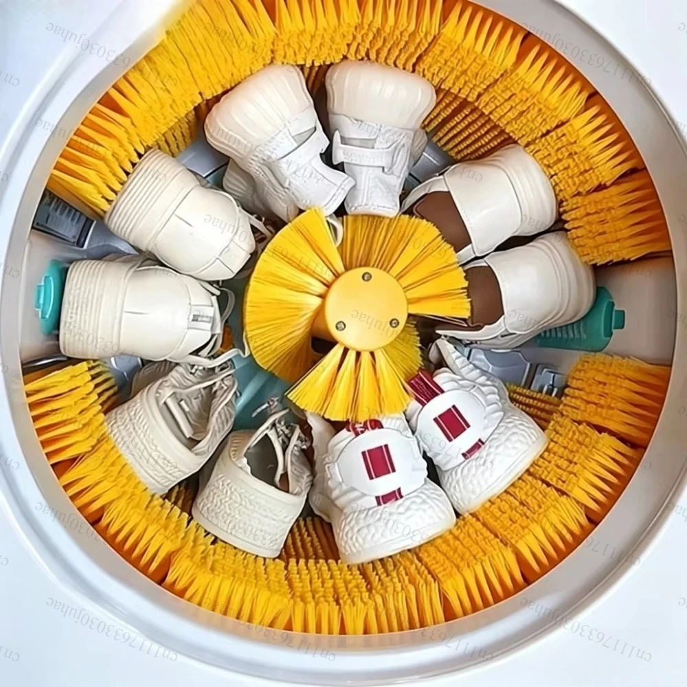 Small Automatic Shoe Washing Machine Full Inner Wall Brush Washer Spin Integrated Household Footwear Cleaner For Shoes Socks
