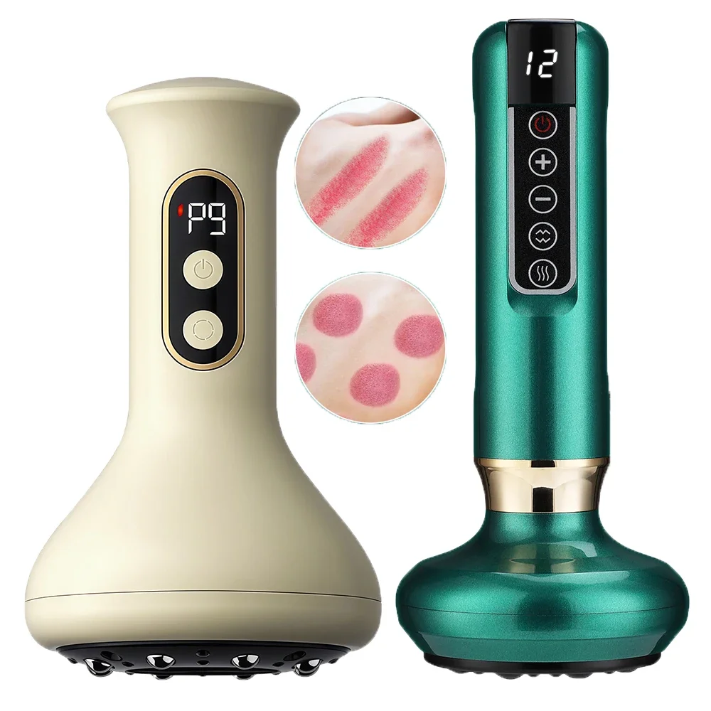 

Электрический массажер для спины с баночным тепловым вибрационным массажем, уход за горячим телом, боль в спине и позвоночнике, расслабляющие вакуумные массажные чашки