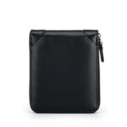 Petit portefeuille en cuir PU avec poche à monnaie pour homme, porte-cartes, fermeture éclair, marque de luxe, haute qualité