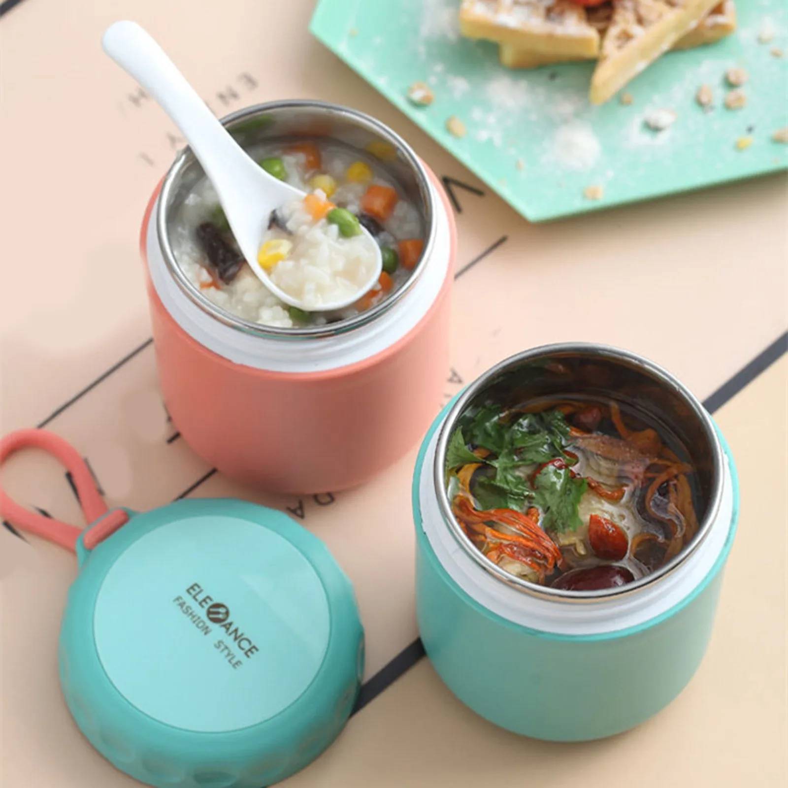 

Insulated Food Jar Keep Hot Leak Proof Stainless Steel Soup Lunch Box Thermos For Kids Vacuum Insulated Food Containers Mini