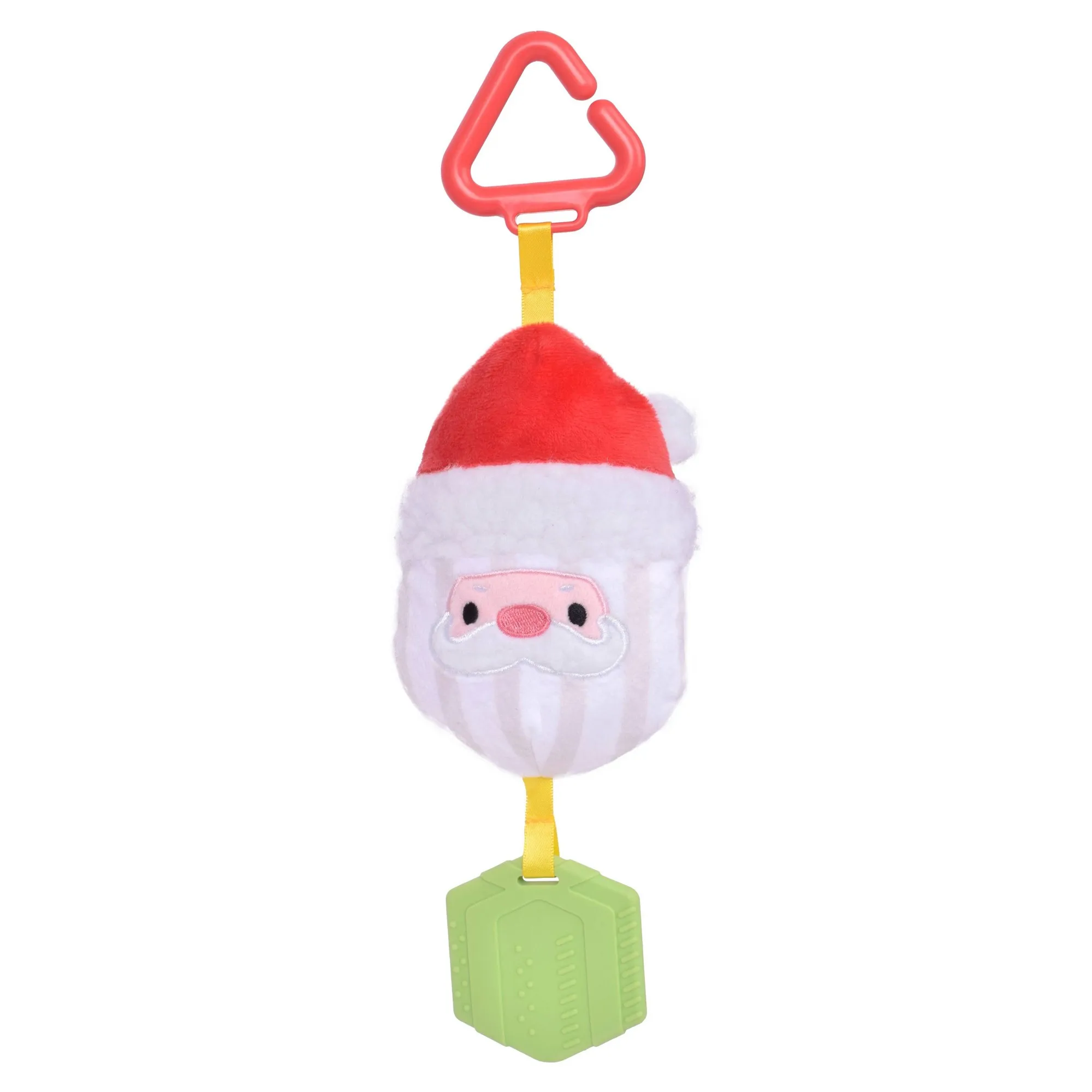 Santa Chime Silicone Teether Baby Toy For Christmas Play, Fine Motor Skill Training And Soothing Relief