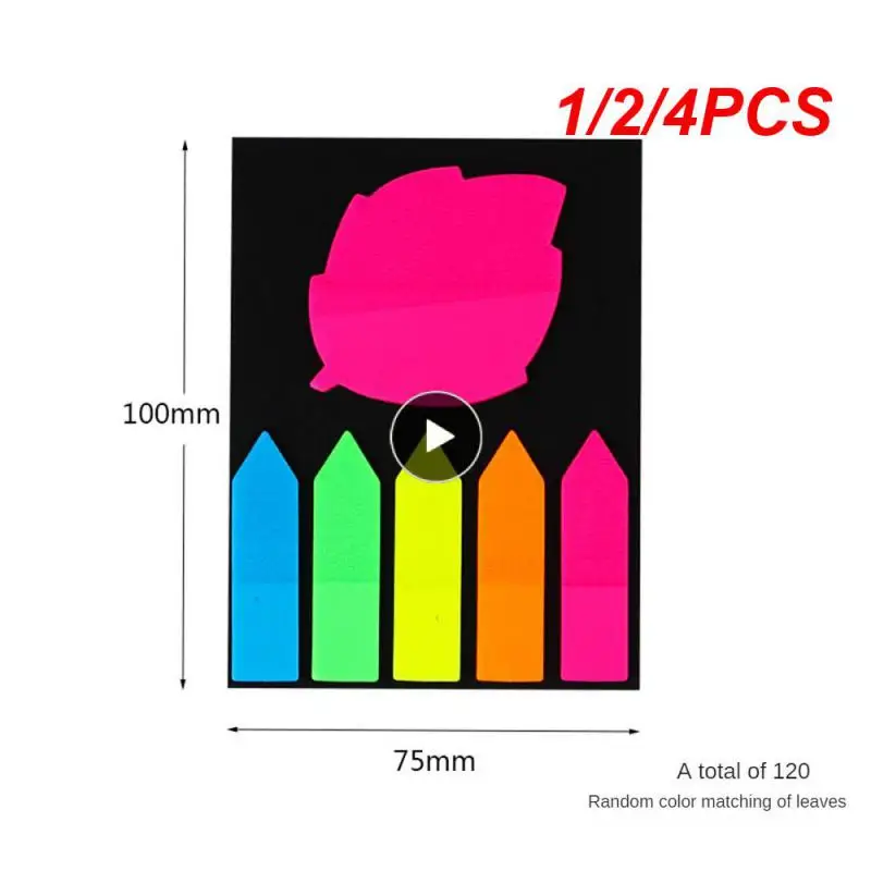 1/2/4PCS Notes Stick Firmly Thickened Paper Fluorescent Color Marker Colorful And Minimalist 18 Options