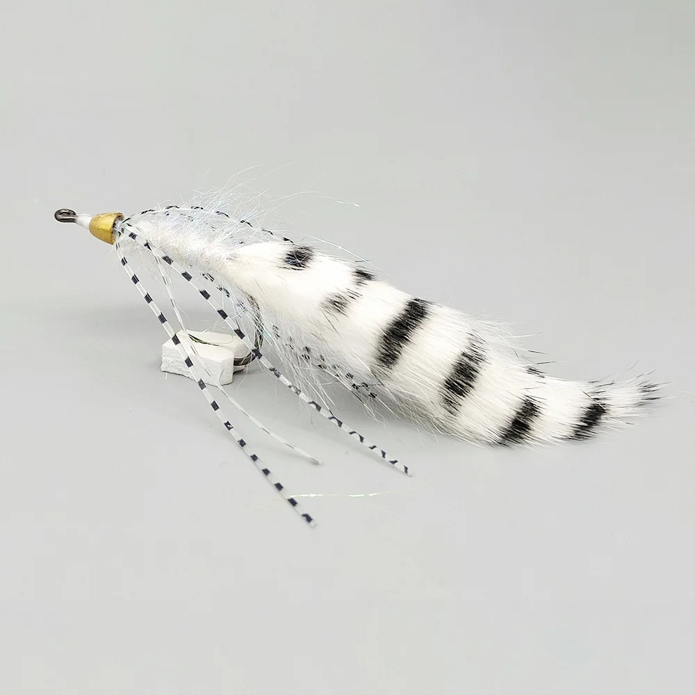 1/0 Zonker Streamer Fliegenfischen Fliegen mit Messing Kegelkopf Silikonbeine Hase Fell Fliegenfischen Köder für Barsch Forelle Lachs – Detail 10