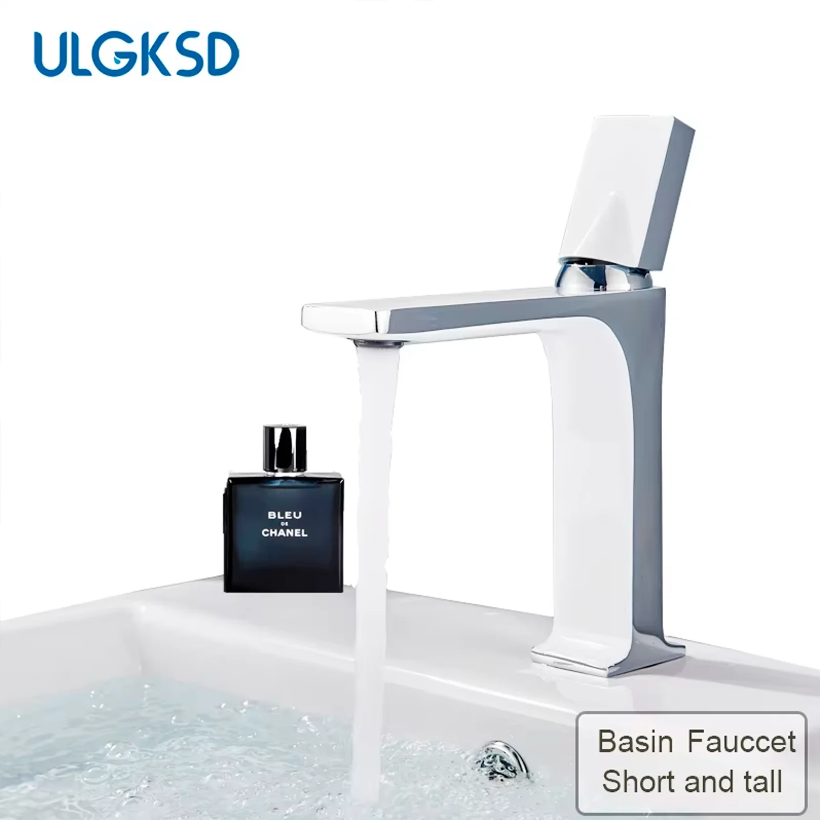 

Белый смеситель для раковины Хромированный смеситель Смеситель для раковины в ванной комнате Смеситель для раковины с одной ручкой Отверстие для палубы Винтажный смеситель для мытья горячей и холодной воды Кран