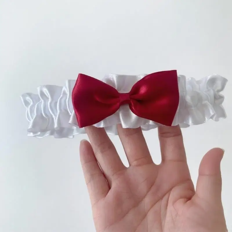 Liga muslo Cosplay, Liga pierna con lazos, para actuaciones, lazos versátiles, Liga muslo para Cosplay