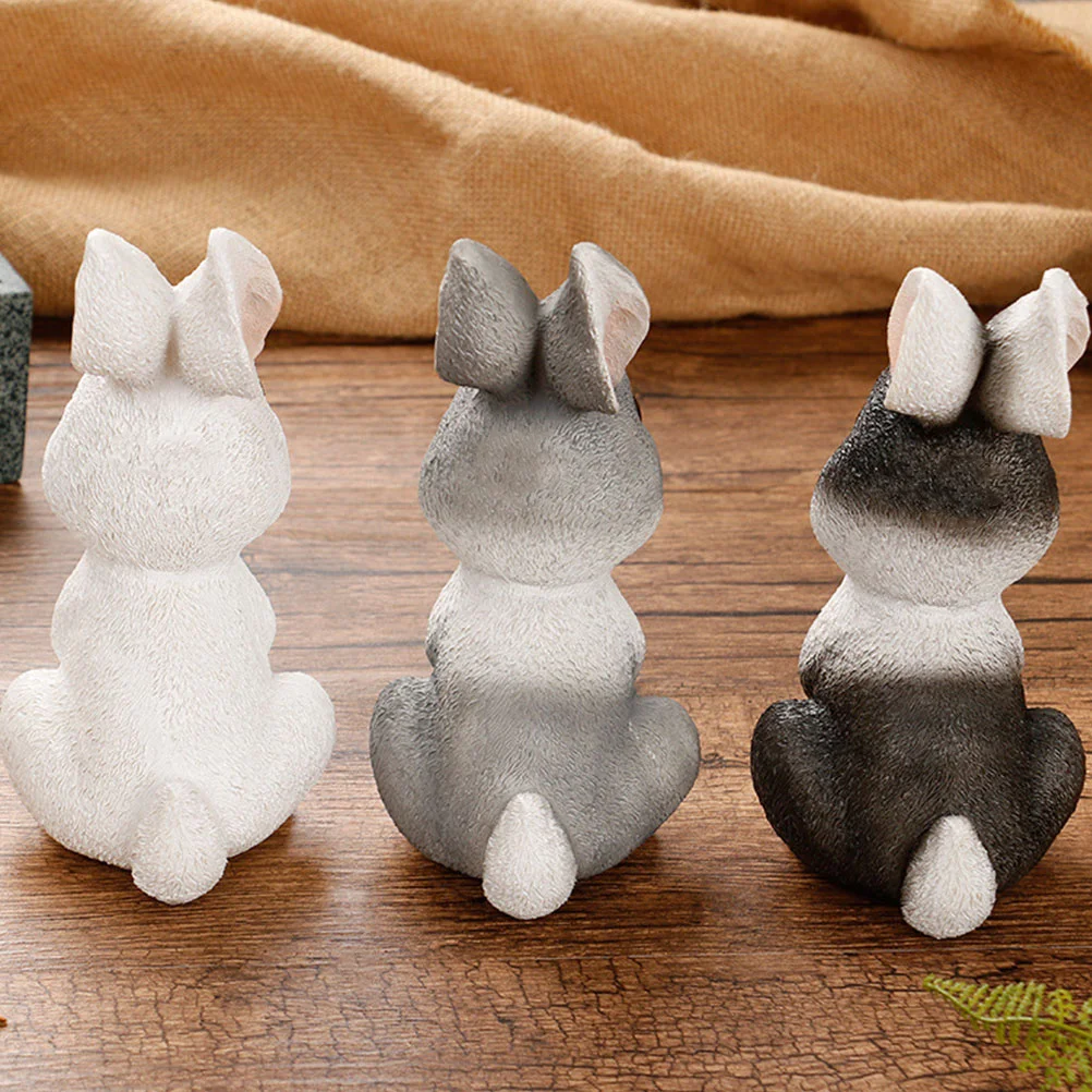 

1Pcs Rabbit Desktop Ornament Delicate Shape Design Simple Elegant Home Office Party Decoration Rabbit Ornament