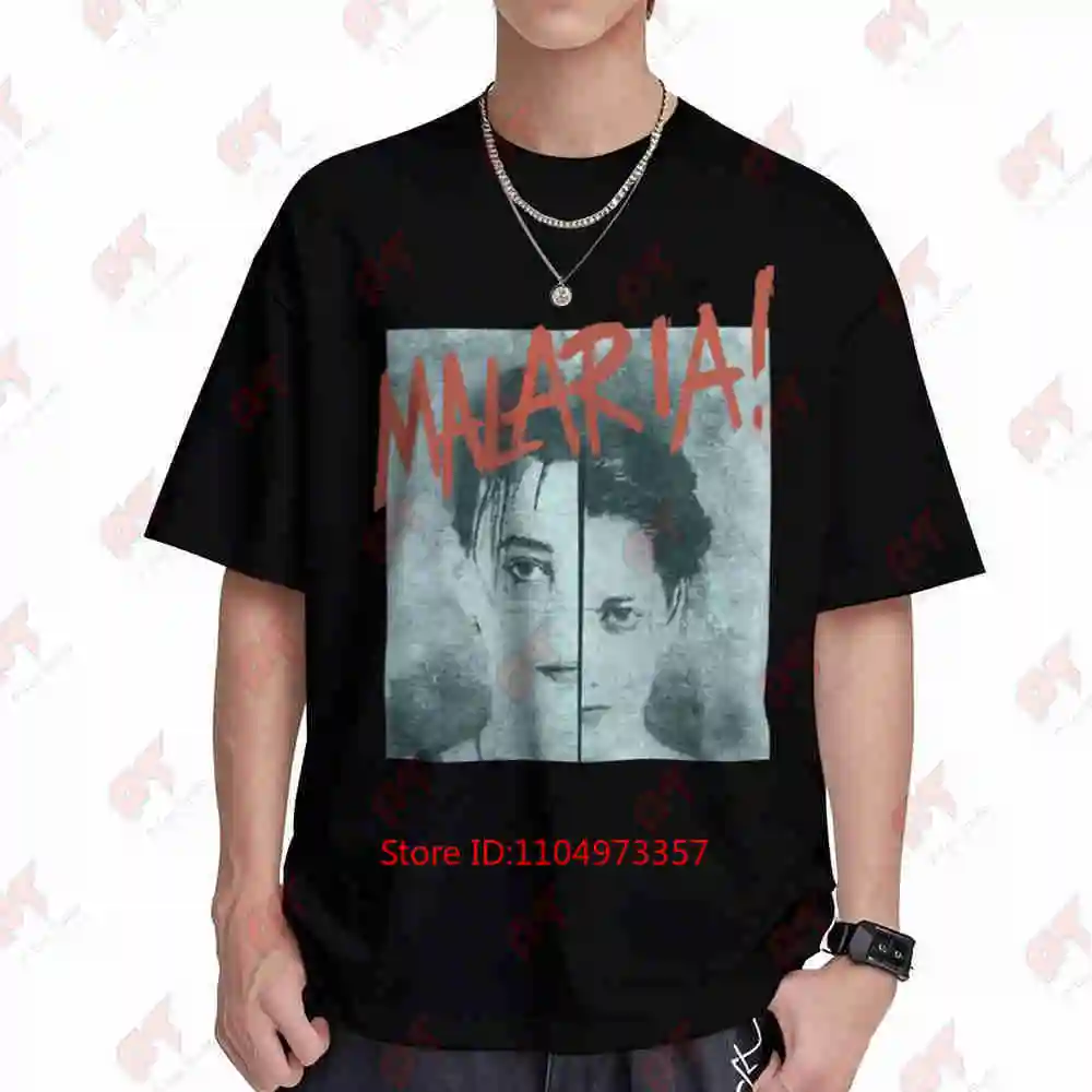 Malaria Band Post Punk German New Wave Short Sleeve Tee 100% Cotton T-Shirt