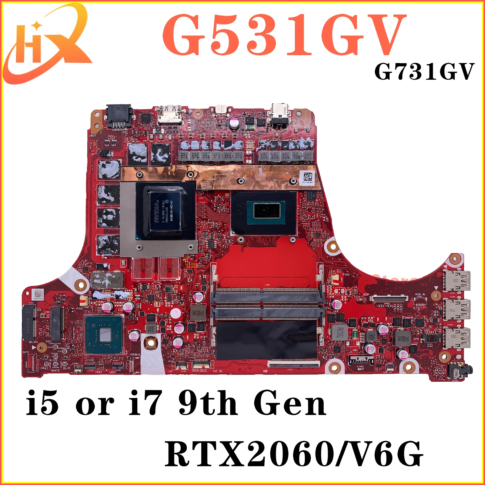 Imagem -02 - Placa-mãe do Portátil para Asus G531g S5d S7d G531gw G531gv G531gu Gl531g G731g Gl731g G731gv G731gu i5 9o Gen