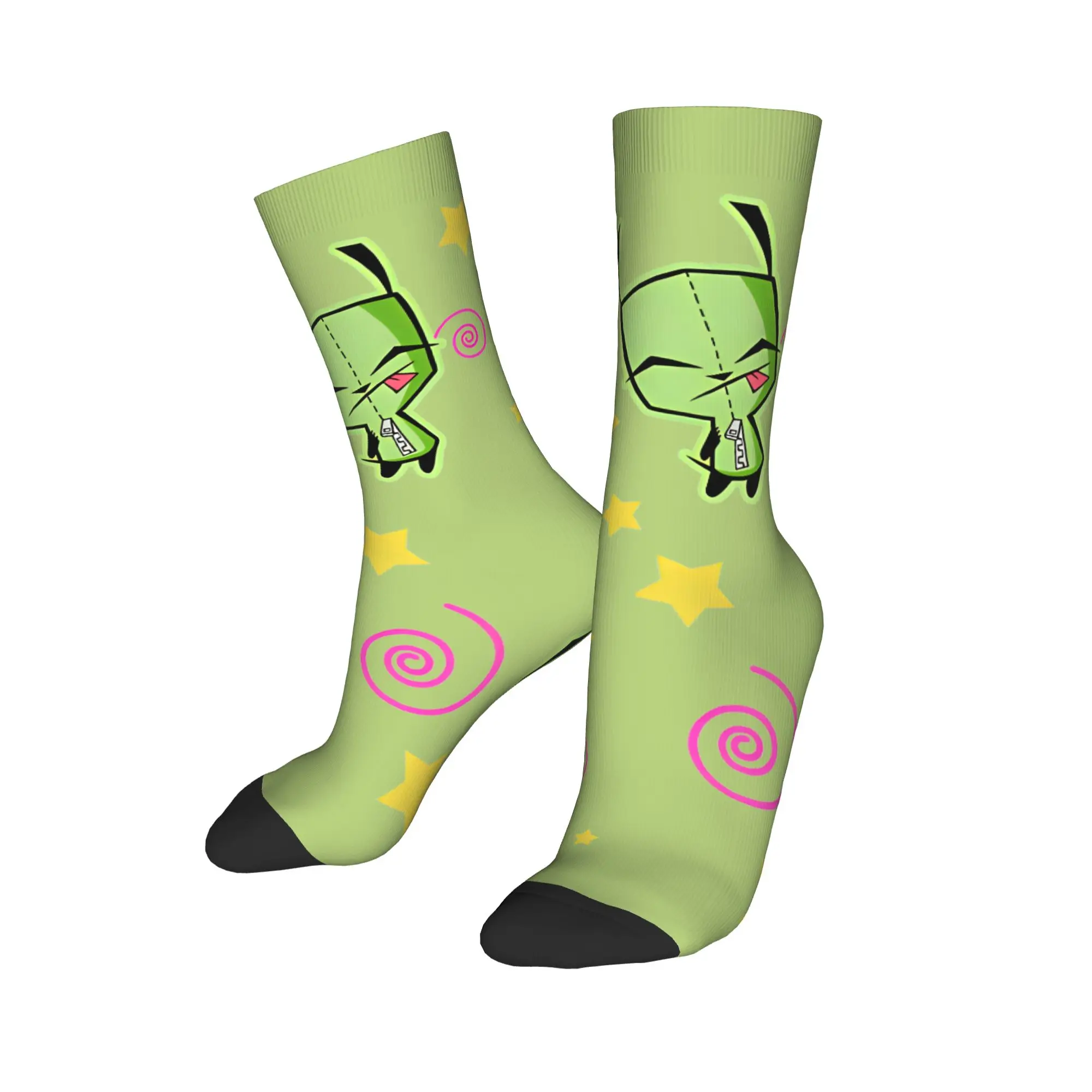Winter Warm Retro Unisex Gir  Invaders Zims  Cartoon Socks  Sweat Absorbing Football Socks,