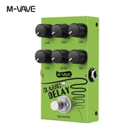 Pedal de efecto de retardo clásico M-vave, Pedal de efectos de guitarra con tiempo de retardo de 600ms True Bypass para bajo de guitarra eléctrica