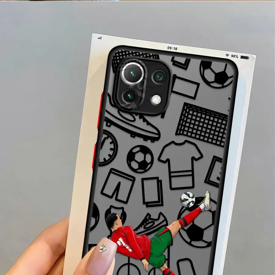 غطاء خلفي للهاتف لهاتف Xiaomi Mi 12x 10T 13 11 Lite 14 13 Pro 12T 11T كارتون كرة قدم رياضي رائع