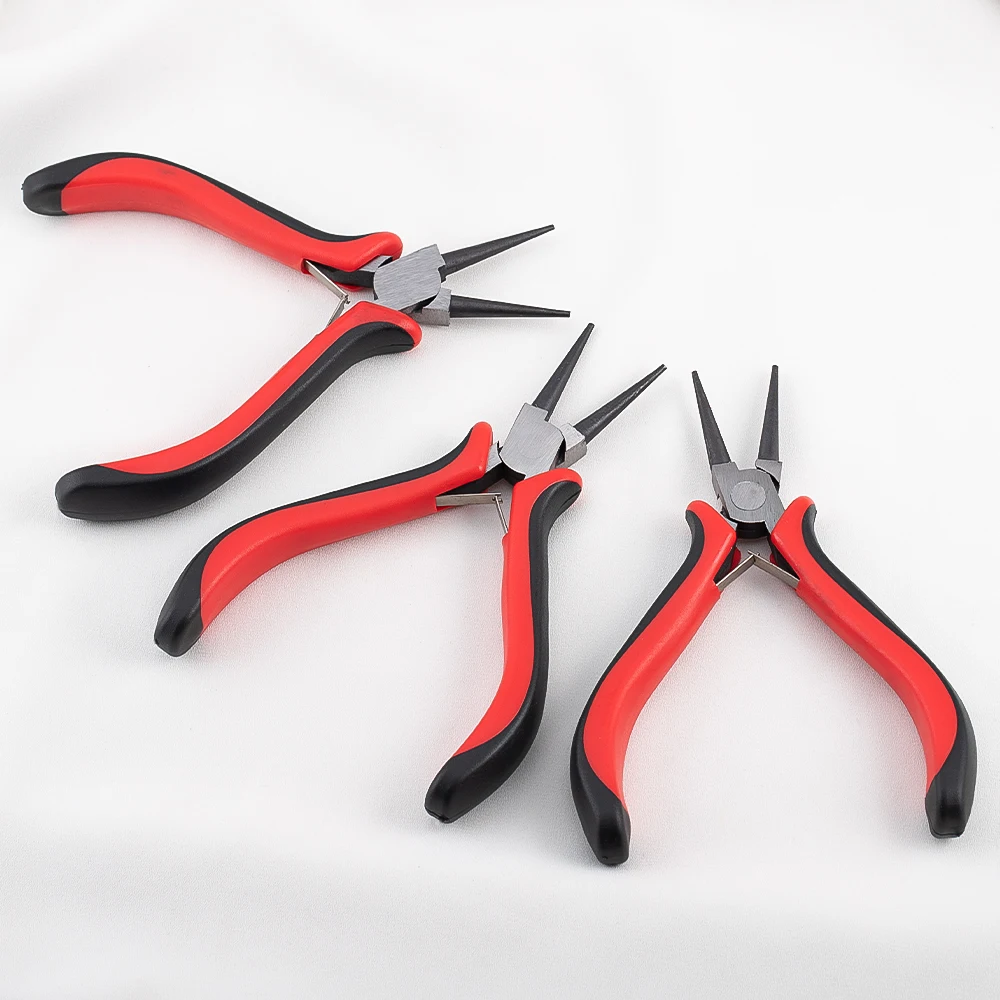 Professional DIY Jewelry Plier Beading Tools Equipment Round-Nose Pliers Needle Nose Plier Handcraft Beadwork Wire Cutter Plier