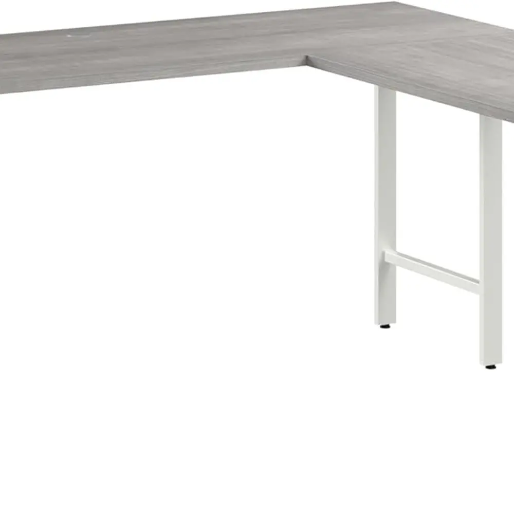 

Платиновый серый стол L-образной формы 72 Вт x 24D с металлическими ножками для дома и профессионального офиса