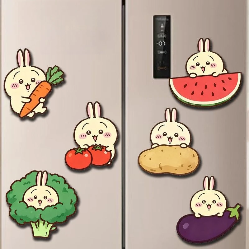 Aimant de réfrigérateur en acrylique, motif dessin animé Kawaii, nouvelle collection, forte force d'adhérence, design créatif, fabrication soignée, Chiikawa