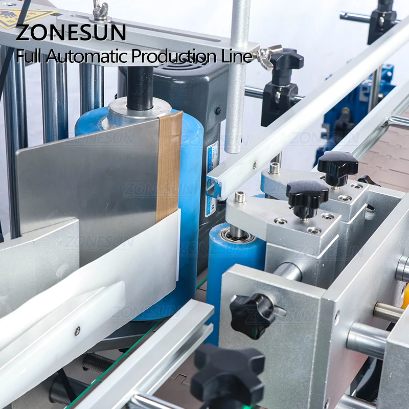 ZONESUN Automatic Production line Round Plastic Bottle Labeler Liquid Beverage Unscrambler Filling Labeling Capping ZS-FAL90