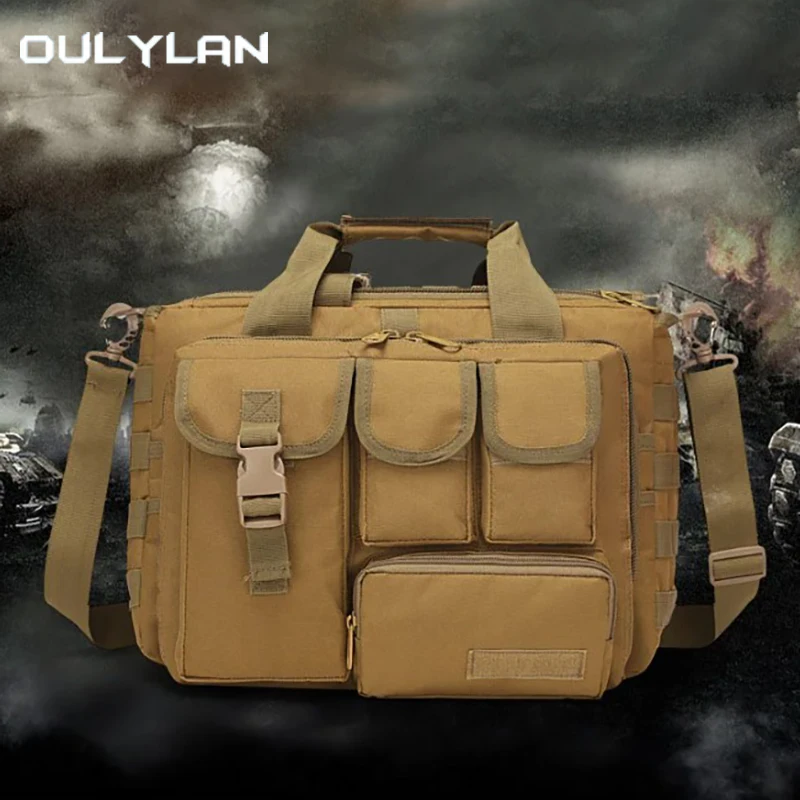 Oulylan Anti Splashing Bag Wear-resistant Outdoor Bag Tactical Easy Laptop Bag Portable Shoulder Bag High-capacity Men's Bags