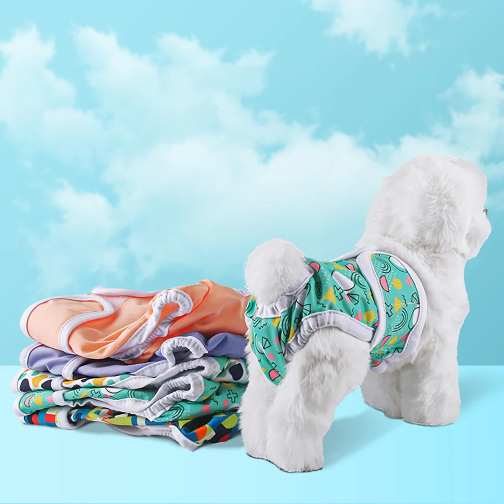 Female Dog Menstrual Trousers Microfibre Dog Panties Prevention of Harassment By Male Dogs in Heat Breathable Dog Nappies