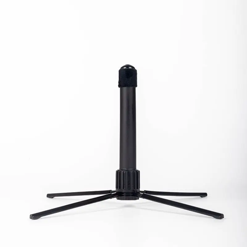 

Foldable and portable metal stand for flute, featuring a stable four-legged base with reinforced thickness.