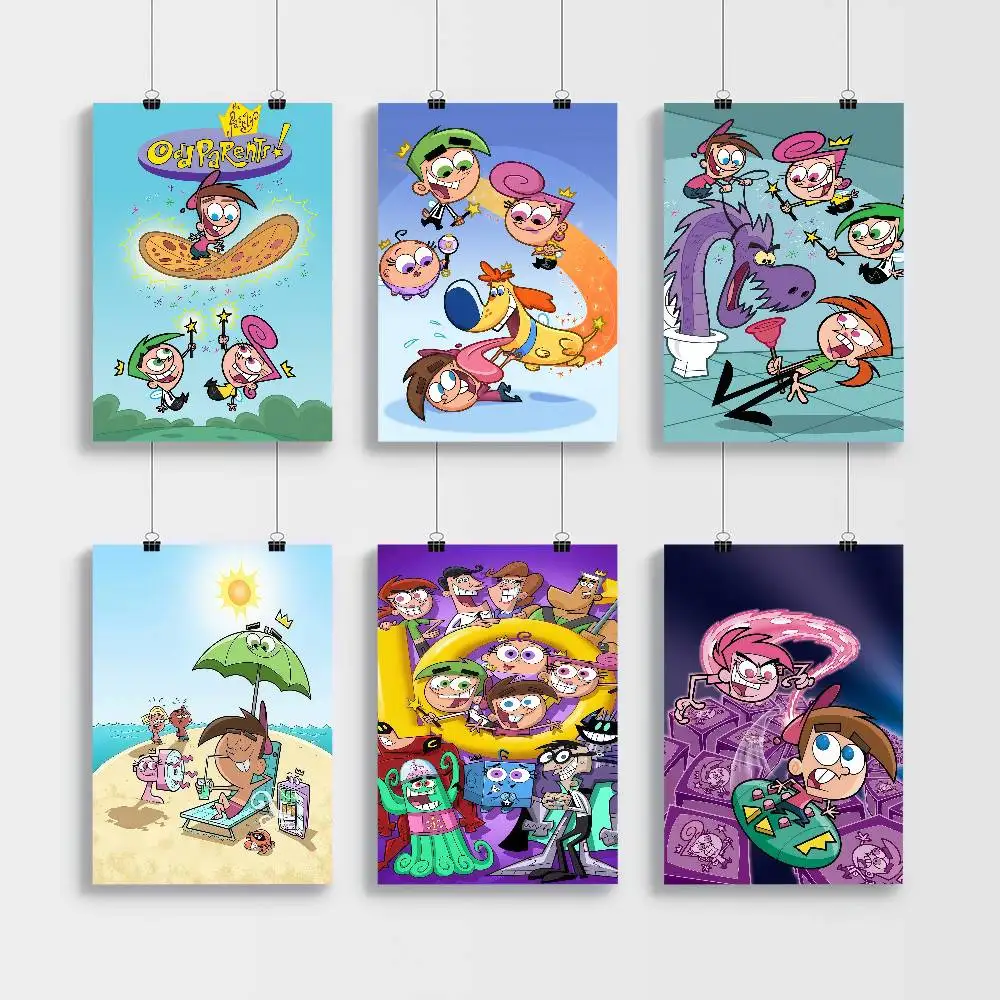 The Fairly Oddparents مطبوعات وملصقات ذات نوعية جيدة لغرفة عتيقة ديكور المنزل والمقهى لوحة جدارية فنية جمالية #3