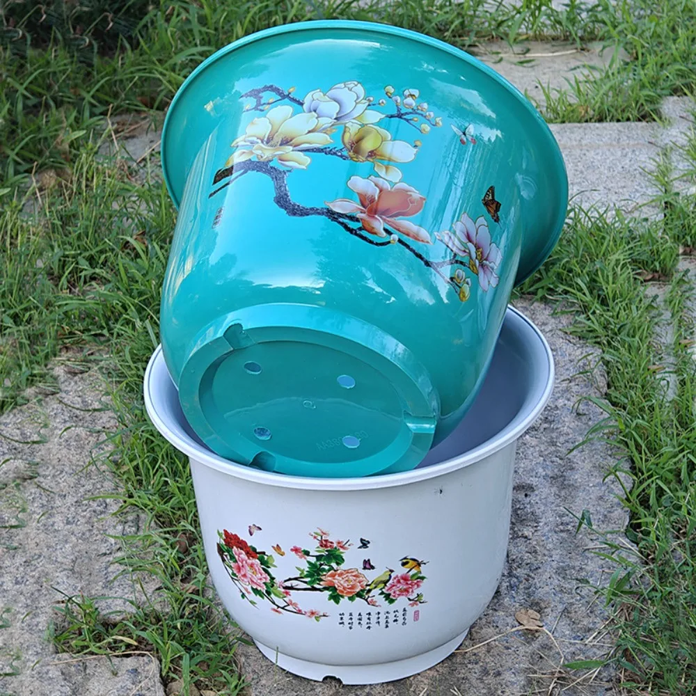 Novo vaso de flores engrossado resina respirável vaso peônia magnólia vasos decorativos