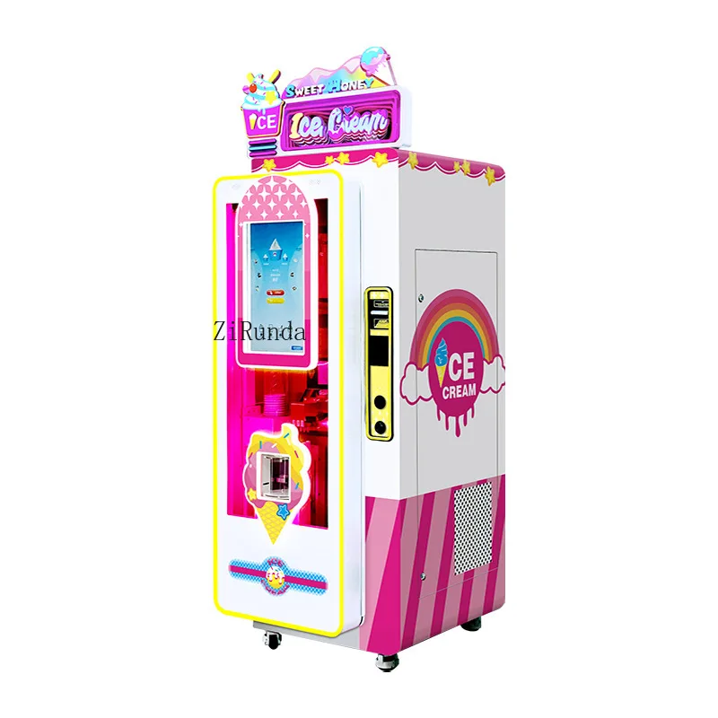 Mesin Es Krim Lunak Industri dan Komersial Otomatis dengan Rem Mesin Penjual Es Krim Lunak