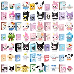 Disney-Hello Kitty Stitch para crianças, princesa dos desenhos animados, brinquedos de montagem de tijolos, modelo, estilo 108