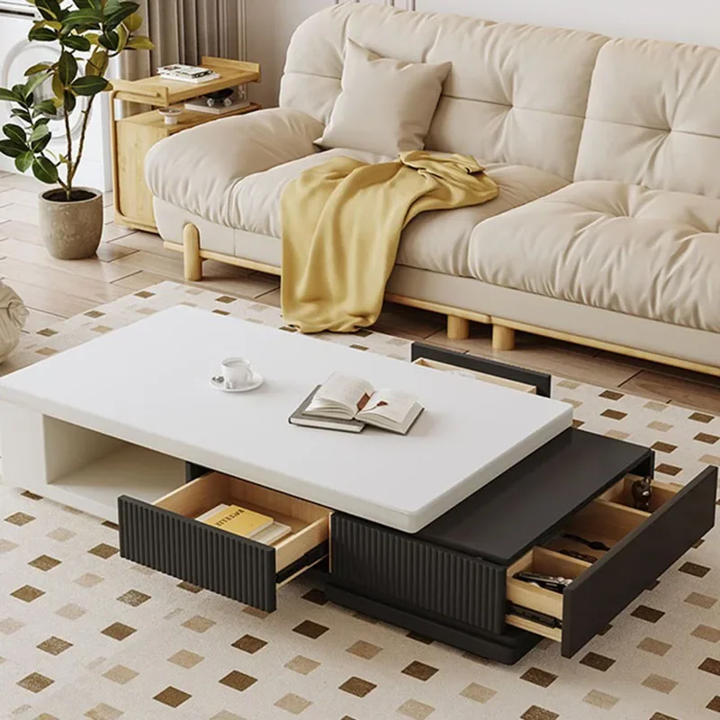 Fashion Minimalist Coffee Tables Modern Corner Luxury Floor Coffee Table Designer Black Muebles Para El Hogar Garden Furniture