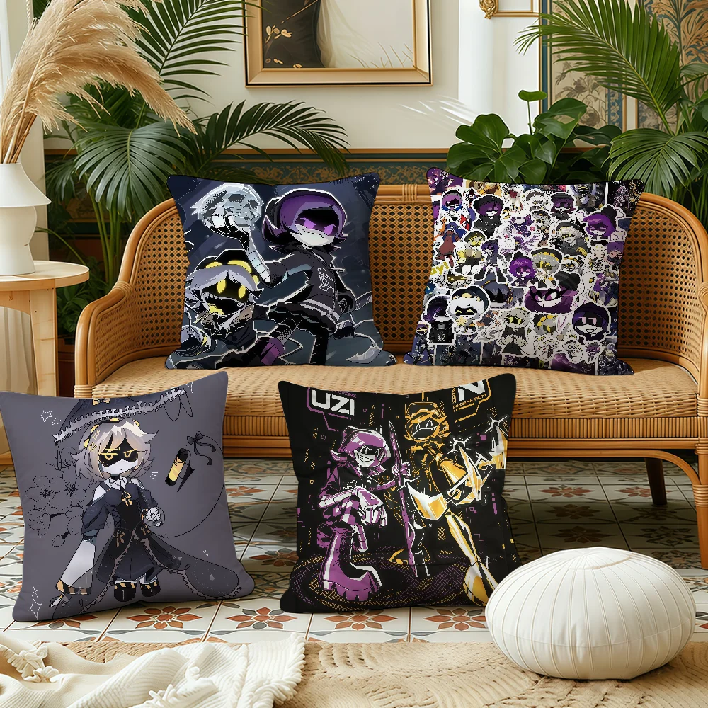 Horror Comedy M-MurderS DroneS cushion cover Plush Fabric Soft Double Sided Print Sofa Cushion Cover Throw Pillow Covers
