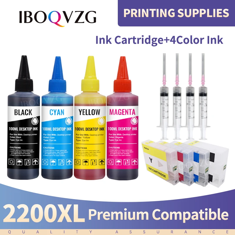 IBOQVZG Ink Refill Kits Cartridge With ARC Chip For Canon PGI 2200 XL MAXIFY IB4020 iB4120 MB5020 MB5120 MB5320 MB5420 PGI-2200