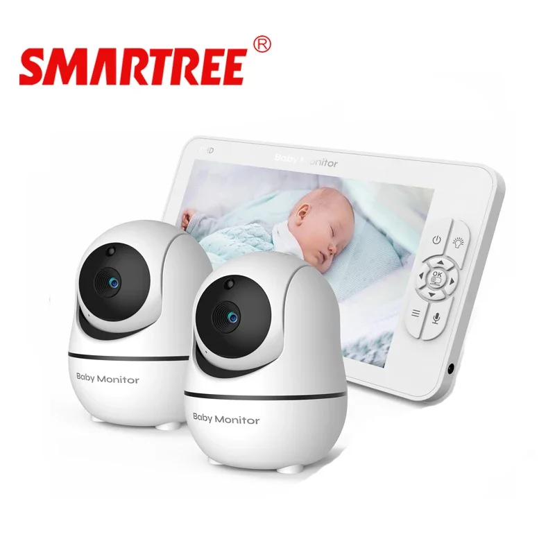 New 7inch wireless video baby  with 720P pan/tilt good quality 1V2