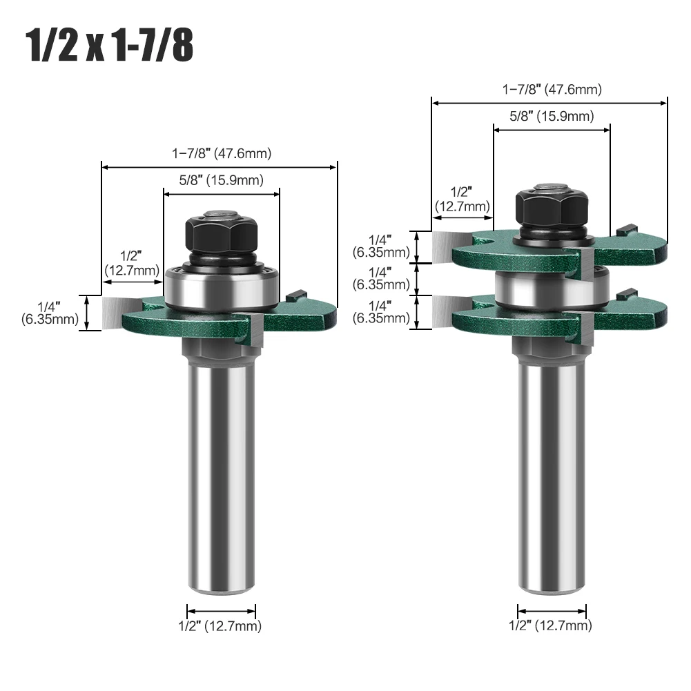 For MDF High Strength Carbon Steel Woodworking Bit Kit Woodworking Projects 12MM 12.7MM Shank 1 2 Shank Router Bit
