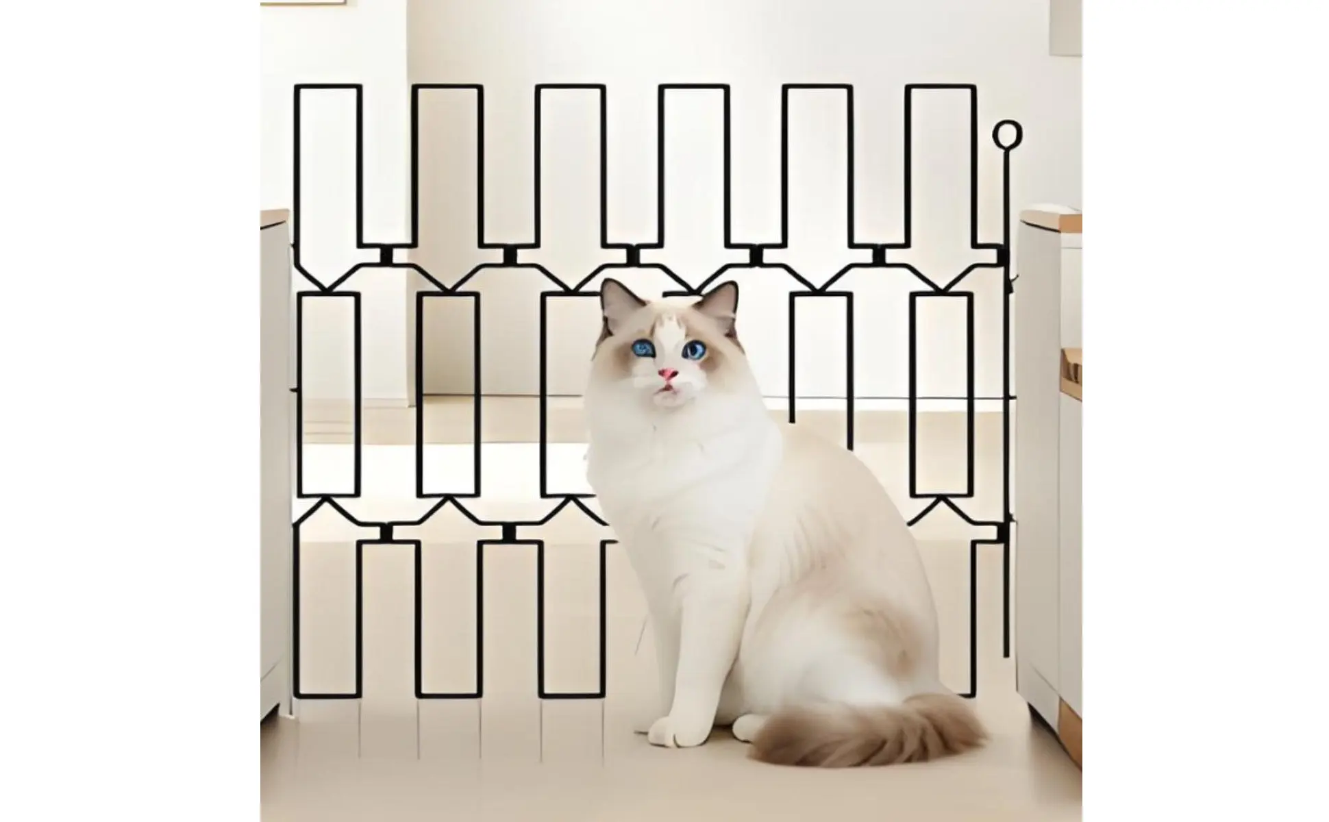 Retractable Pet Gate Adjustable Metal Pet Gate Dog Safety Fence Easy Install Home Barrier Heavy Duty for Dogs, Stairs, Doorway
