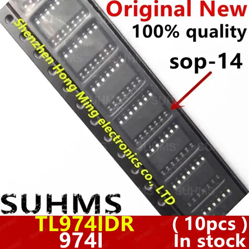 (10piece)100% New TL974IDR TL974ID TL974I TL974 974I sop-14 Chipset