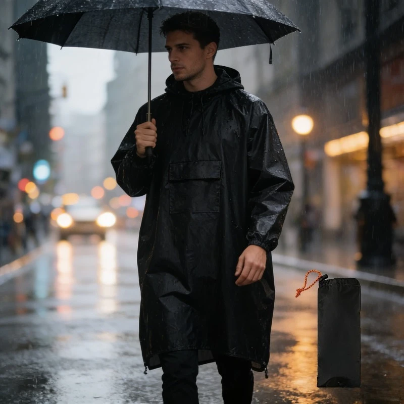 

3-In-1 Multifunctional Cloak Raincoat Riding Outdoor Hiking Waterproof Cloak Breathable Adult Poncho