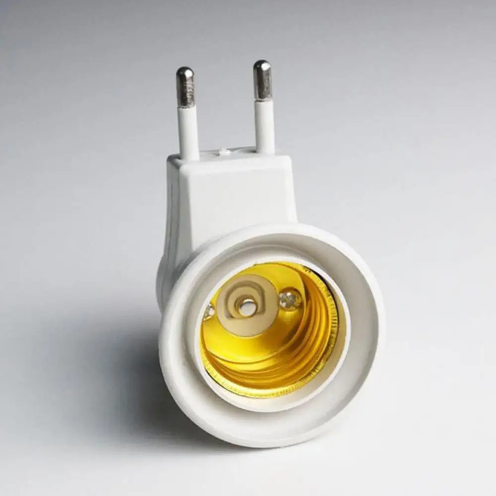 E27 Screw Lamp Bulb Socket Holder Adapter Converter with On-Off Switch EU Plug E27 Lamp Bases Accessories