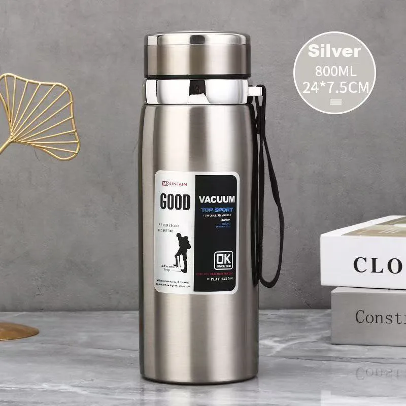 316 Stainless Steel Insulated Cup Portable Car Outdoor Tea Brewing Water Bottle Non Spill Leak Proof Travel Coffee Cup
