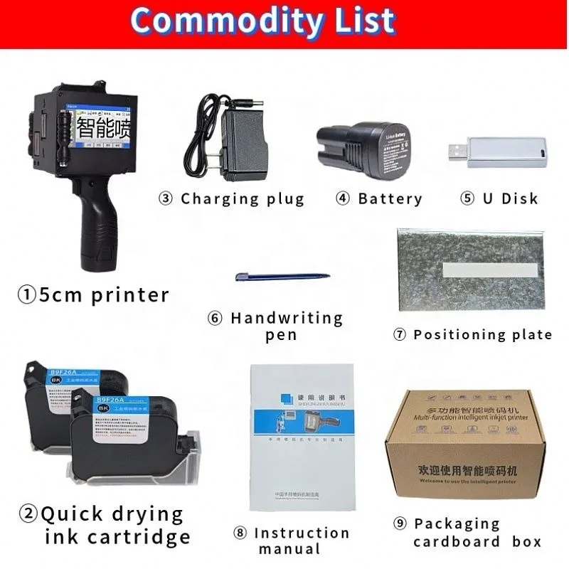 [Лучшие продажи] заводской оптовый ручной принтер портативный лучевой струйный маркировочный станок ручной принтер для печати кода QR для ПВХ