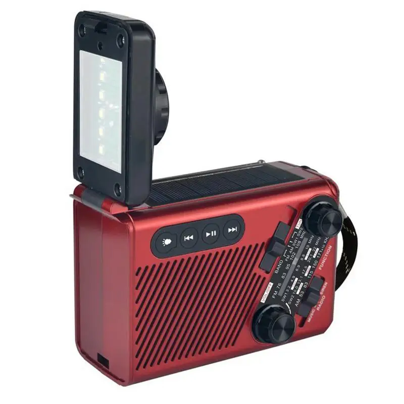 

Weather Radios For Home AM/FM Radio Portable Emergencies Hand Crank Solar Power Flashlight For Camping Survival Prepping