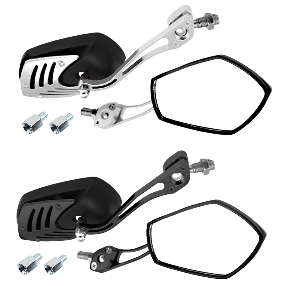 1 Pair Universal 8mm 10mm Rearview Side Mirrors Universal For Motorcycle Scooter Electric Electromobile E-Bike Motorbikes