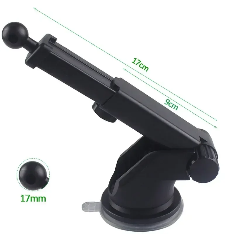 

17mm Silicone Bracket Car Holder Car Telescopic Rotating Sucker Accessories Suction Cup Base Bracket Black For Mobile Phone